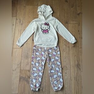 Hello Kitty 2-Piece Matching Set Sweatsuit size Medium 7/8